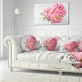 thumbnail image 3 of Designart Bunch of Peony Flowers In Vase - Floral Throw Pillow - 12x20, 3 of 5