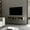 White Oak, variant on Media Rack With Two Shelves, White Oak, For 40-49 Inch Tvs Stylish Central Floating Oak Tv Up To 50 Inches
