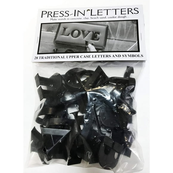 Magnetic Poetry Press in Letters Stone Concrete Stamps - Uppercase Traditional Typeface