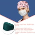 thumbnail image 3 of Gourd Caps Nurse Durability Pure Color Button Polish Nurses Professional Assorted Colors Tie Back Work Uniform Operating Hats L39, 3 of 7