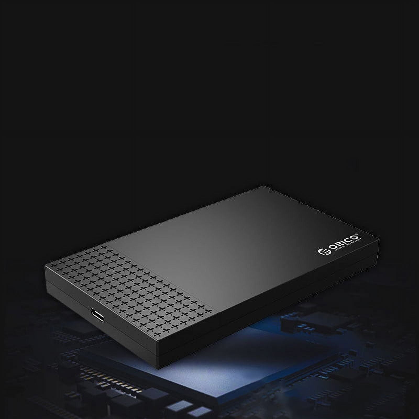 External Hard Drive Enclosure for 2.5" SATA HDD/SSD 5Gbps USB 3.1 Type-C Connectivity for Backups and File Transfers