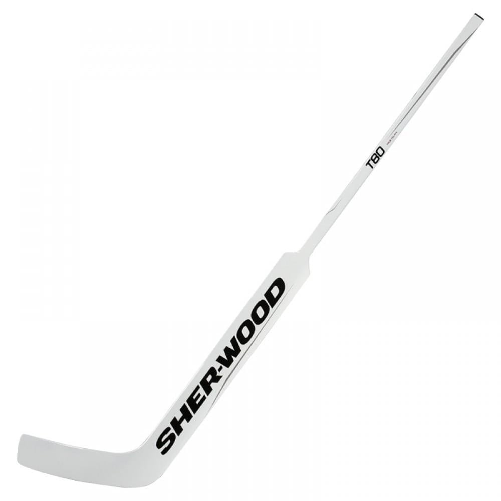 New SherWood T80 True Touch 25" Senior Full Right Goalie Hockey Stick PP41 White by Sher-Wood
