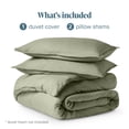 thumbnail image 3 of Bare Home Luxury Duvet Cover and Sham Set - Premium 1800 Collection - Ultra-Soft - Queen, Sage, 3-Pieces, 3 of 10
