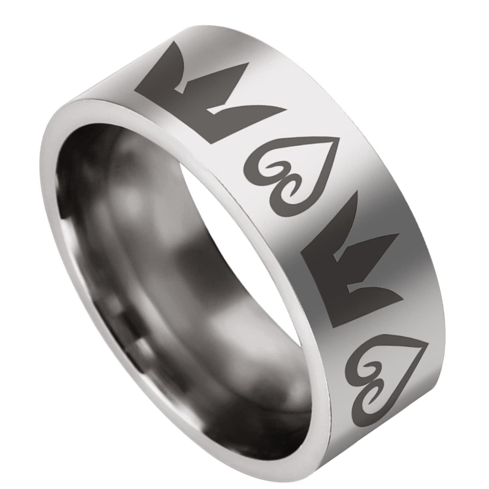 Cosplay Jewelry 8mm Silver Pipe Kingdom Hearts Crowns Design Ring Wedding Ring Engagement Ring Free Inside Engraving Walmart Com