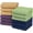 Beige, Plum, Sage Green, Navy, variant on PEKUR Wash Cloths. Ultra Soft & Extra Absorbent, Wash Rags 100% Cotton 12x12" Multipurpose Kitchen, Hand, Salon, Bathroom, Spa, Gym, Face Towels 24 Pack, Grey