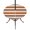 Burnt Orange, variant on Round Outdoor Tablecloth with Umbrella Hole and Zipper, Navy Blue Grey Stripe Tablecloth with Elastic Waterproof, Minimalist Farmhouse Striped Patio Table Covers for 45" - 54" Picnic Pool Tables