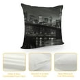 thumbnail image 4 of Heduofu Brooklyn Bridge New York Cityscape Manhattan Skyline Night Cotton Linen Square Throw Waist Pillow Case Decorative Cushion Cover Pillowcase Sofa White, 4 of 5