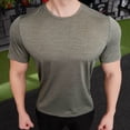 thumbnail image 3 of FRSASU Men's Short Sleeve Crew Neck T-Shirts Athletic Running Workout Performance Breathable Tee Tops Green, 3 of 7