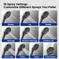 thumbnail image 5 of JOMOO 12 Inch Rainfall Shower Head High Pressure 10 Spray Filtered Shower Head with Handheld Combo, with Extension Arm, 71" Shower Hose, 5 of 13
