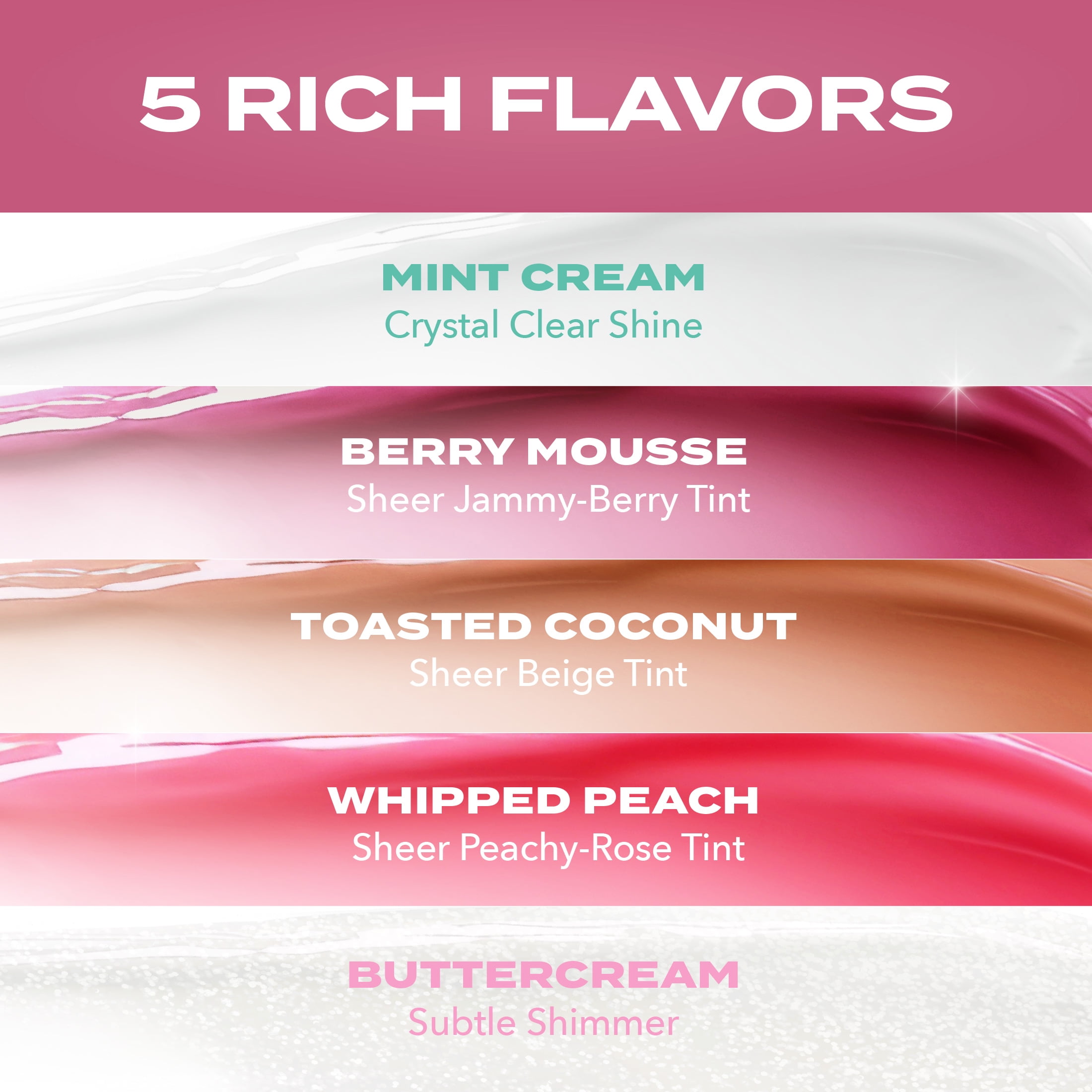 Hard Candy Lip Butter Glowy Balm, Berry Mousse, Sheer Berry Tint, Shine,  Hydration, 15mL, 0.51 ounce