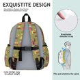 thumbnail image 5 of Tractor and Barns Green Pattern Backpack for School, Cute School Bag with Adjustable Shoulder Straps and Padded Back, 13.4"x11"x4.7", 5 of 5