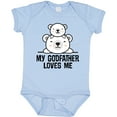 thumbnail image 3 of Inktastic My Godfather Loves Me Godson Bear Boys or Girls Baby Bodysuit, 3 of 5