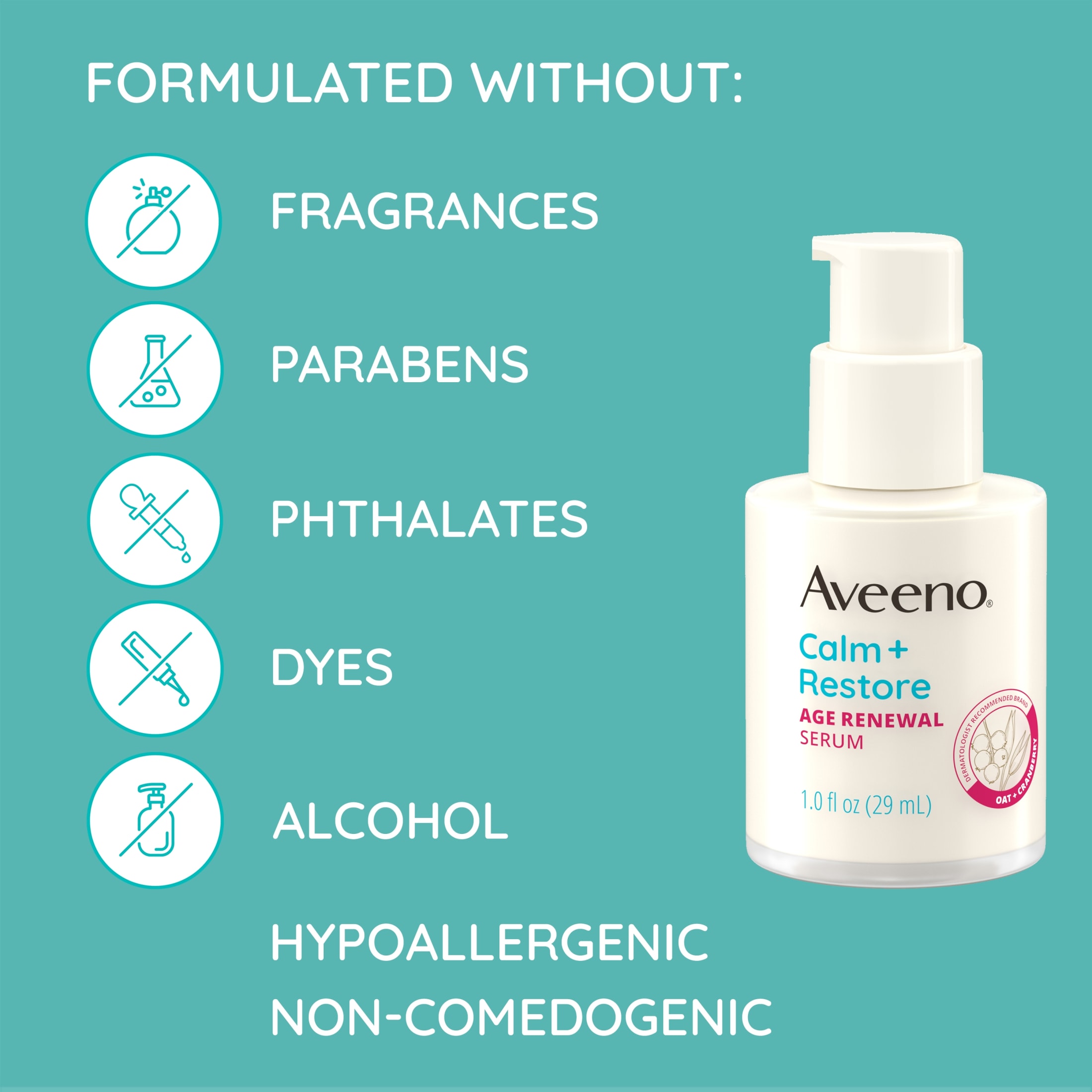 Aveeno Calm + Restore Age Renewal Anti-Aging Face Serum photo 7