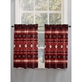thumbnail image 5 of Red Black Boho Bathroom Window Curtain, Vintage Ethnic Tribe Abstract Art Retro Light Filtering Coffee Kitchen Curtains, Bedroom Living Room Curtains 2 Panel 84"x54", 5 of 6