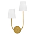 thumbnail image 4 of 84260LCB Lark Cora - 10W 2 LED Large Right Wall Sconce-22 Inch Tall and 12.75 Inch Wide-Lacquered Brass Finish, 4 of 11