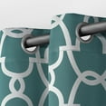 thumbnail image 3 of Exclusive Home Gates Sateen Room Darkening Blackout Thermal Grommet Top Curtain Panel Pair, 52"x108", Teal, 3 of 7