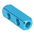 thumbnail image 3 of G1/4 Thread Air Distribution Pneumatic Manifold Block Splitter Air Hose Manifold Block Splitter Aluminum Pneumatic Manifold Block Splitter Air Outlet Pipe Fitting for Air Pumps, 3 of 8