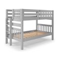 thumbnail image 3 of Bedz King Bunk Beds Twin over Twin Mission Style with End Ladder, Gray, 3 of 9