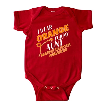 

Inktastic I Wear Orange for my Aunt- Multiple Sclerosis awareness Gift Baby Boy or Baby Girl Bodysuit