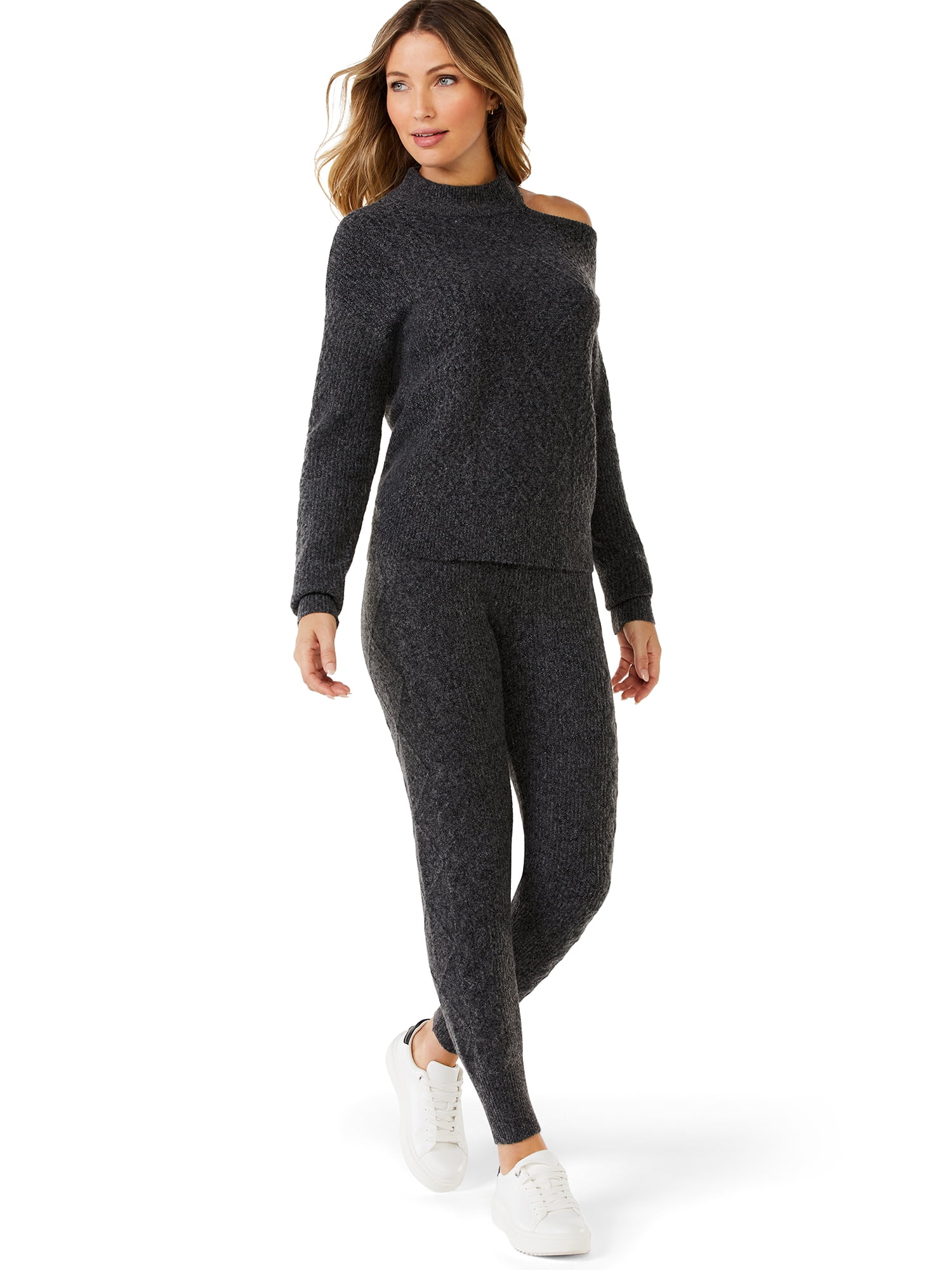 Sofia Jeans by Sofia Vergara Women's Cutout Cable Sweater