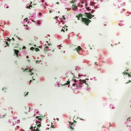 Floral Fabric Button SHASON TEXTILE (3 Yards cut) CHIFFON SPRING FLORAL PRINT FABRIC, FUCHSIA / FLORAL. ()