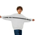 thumbnail image 3 of HAOTAGS Teen Girls Boys Long Sleeve Valentine's Day Sweatshirt(3-15), Casual Oversized Fleece Pocket Pullover Tops White 3 Years, 3 of 7