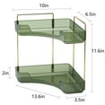 thumbnail image 2 of Logianis 2-Tier Bathroom Corner Organizer Countertop Organizer Countertop Storage Vanity Trays Green, 2 of 7