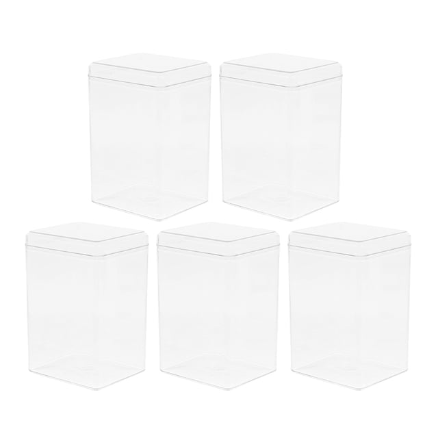 KAKOWELY 5Pcs Clear Display Case for Mini Action Figures Display Case Box Showing Case for Doll,3.74X"X2.56"X2.56"