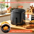 thumbnail image 6 of FRESHDEW 6Qt Air Fryer with Visible Window, 1500W Digital Air Fryer, 8-in-1 Presets, Touchscreen, 24H Delay Start, 6 of 13
