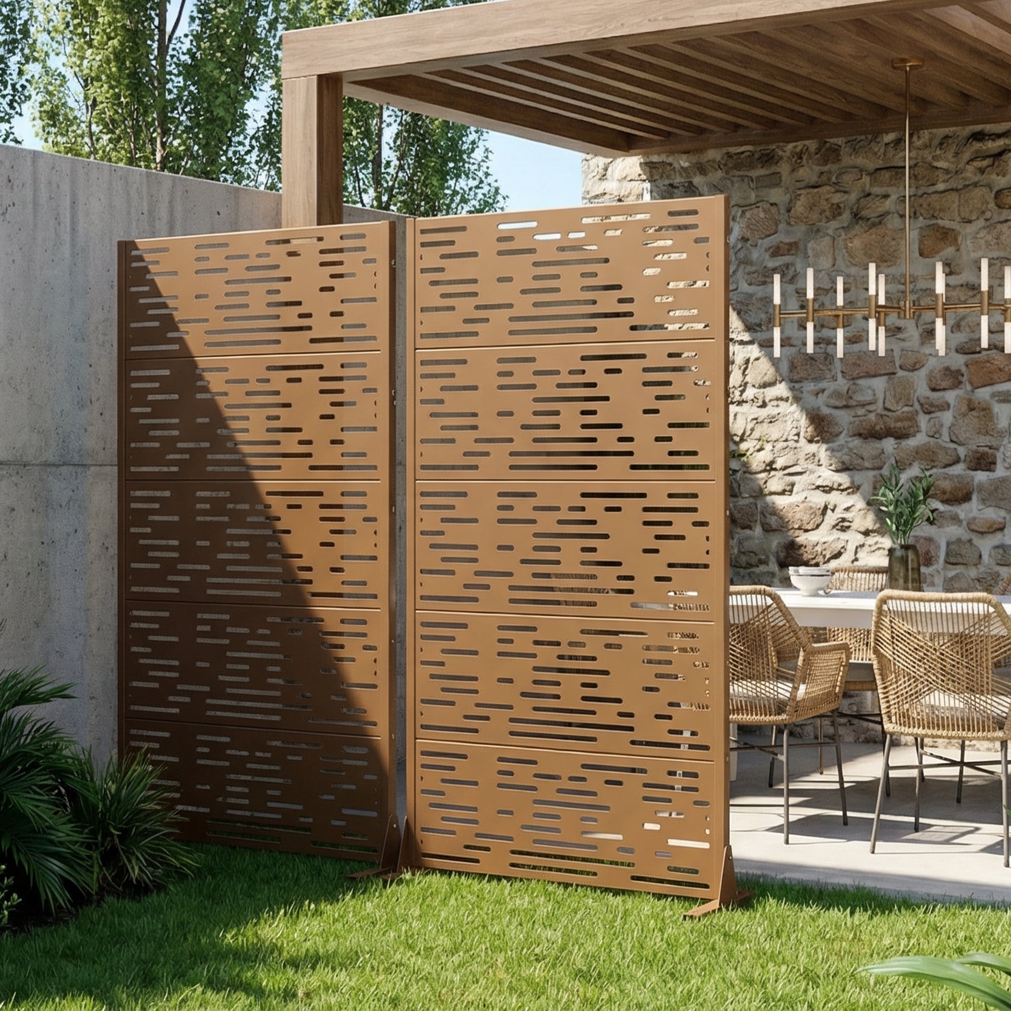 Privacy Metal Screen Fence Panel