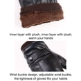 thumbnail image 4 of Qholemyo Men's Winter Gloves Outdoor Cycling Wrist Buckle Leather Gloves Cold Proof Warm Gloves Mens Gloves Winter Gloves For Cold Weather, 4 of 5