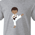 thumbnail image 4 of Inktastic African American Boy, Karate Boy, Black Belt, Kata Youth T-Shirt, 4 of 5