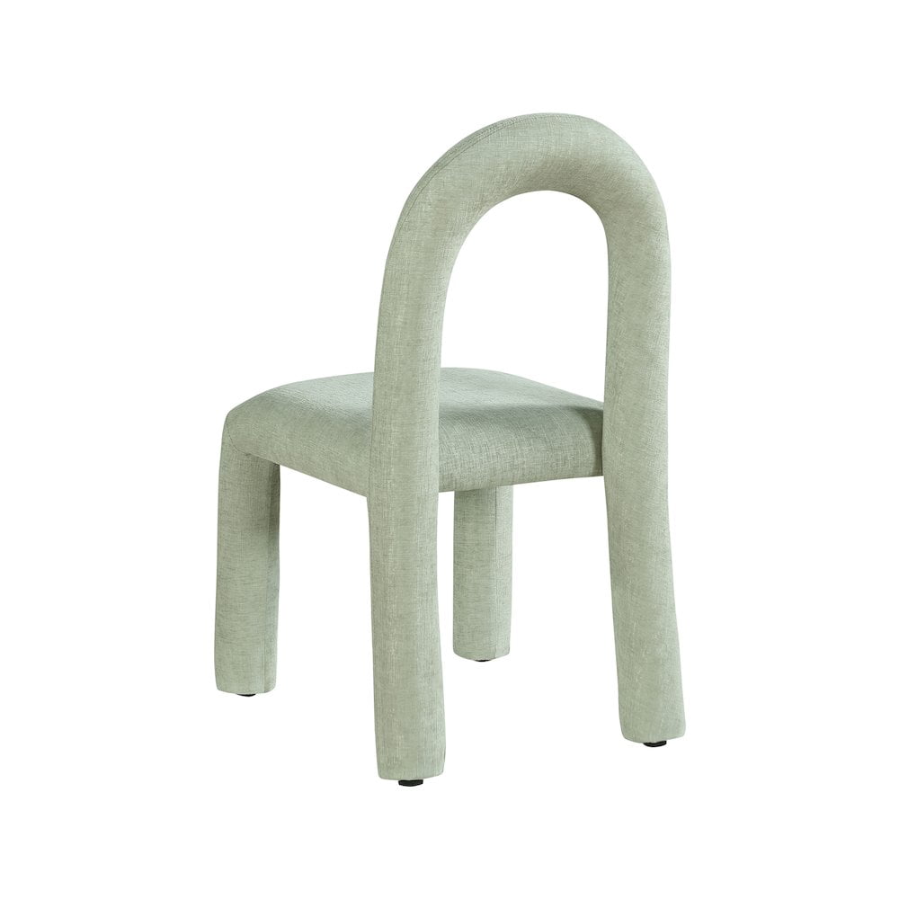 Meridian Furniture Amari Mint Chenille Fabric Dining Chair, Set of 2