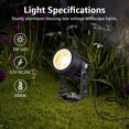 thumbnail image 2 of 3W LED Landscape Spotlights 4 Pack, Waterproof, 3000K Warm White, Outdoor Yard Garden Lights, 2 of 7