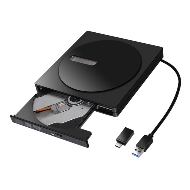USB 3.1 Type C/USB3.0 External CD DVD RW Optical Drive DVD Burner DVD Writer Super Drive For Laptop Notebook ,Easy to Install
