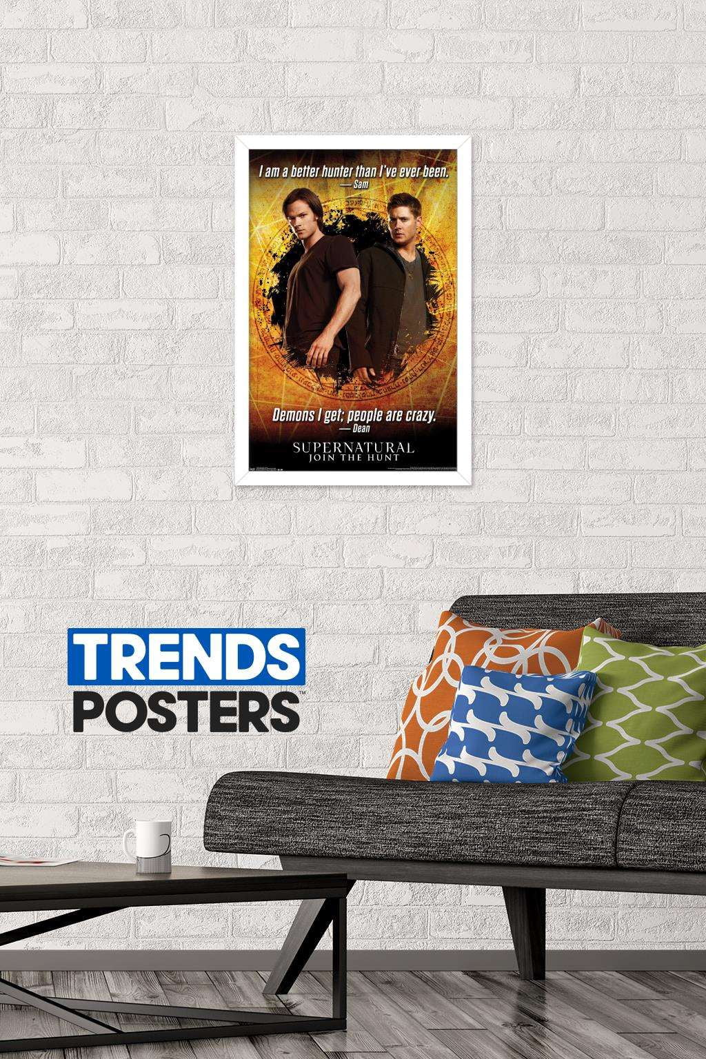 Supernatural - Quotes Wall Poster, 14.725" x 22.375", Framed