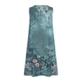 thumbnail image 4 of Taylonsss Womens Casual Sleeveless Linen Cotton Dress Solid Color Loose Fit with Pockets Relaxed Beachwear Daily Outfit, 4 of 5