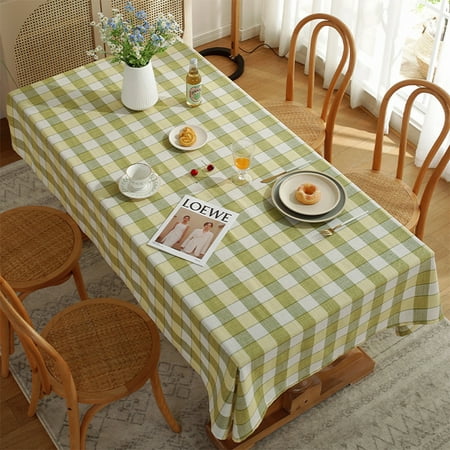 

Haite Tablecloth Home Decor Table Cloths Washable Luxury Tablecloths Covers Round Waterproof Lemon Yellow 55.12 *78.74 in