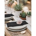 thumbnail image 6 of Cloth Napkins 1 Piece - 20x20 Inches, Black Burlap Texture Washable Reusable Table Napkins, Farmhouse Vintage Black Soft & Absortbent Dining Napkin for Party Wedding Hotel Restaurant, 6 of 8