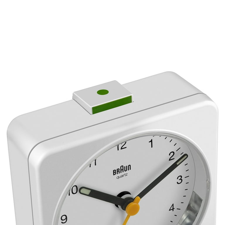 Braun Reloj despertador analógico clásico de viaje, tamaño compacto