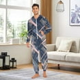 thumbnail image 6 of FORMRS Onesies Pajama for Adults Unisex Hoodie Winter Jumpsuit One Piece Sleepwear, Sizes S-2XL, Black Stripes, 6 of 7