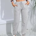 thumbnail image 4 of XFLWAM Classic Sweatpants for Women Teen Girls Wide Leg Loose Fit Drawstring Trousers Pants Active Joggers Lounge Sweatpants, 4 of 9