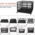 thumbnail image 4 of Waleaf 42 Inch Heavy Duty Dog Crate Cage with Wheels for Indoor, Large Dog Kennel with Removable Tray, 4 of 9
