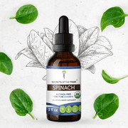 Secrets Of The Tribe Spinach Organic Dietary Supplement, Natural Herbal Tincture for Nutritional Support, Certified Organic Spinach Flakes (Spinacia oleracea) Dried Leaf, Alcohol-Free Extract, 2 oz