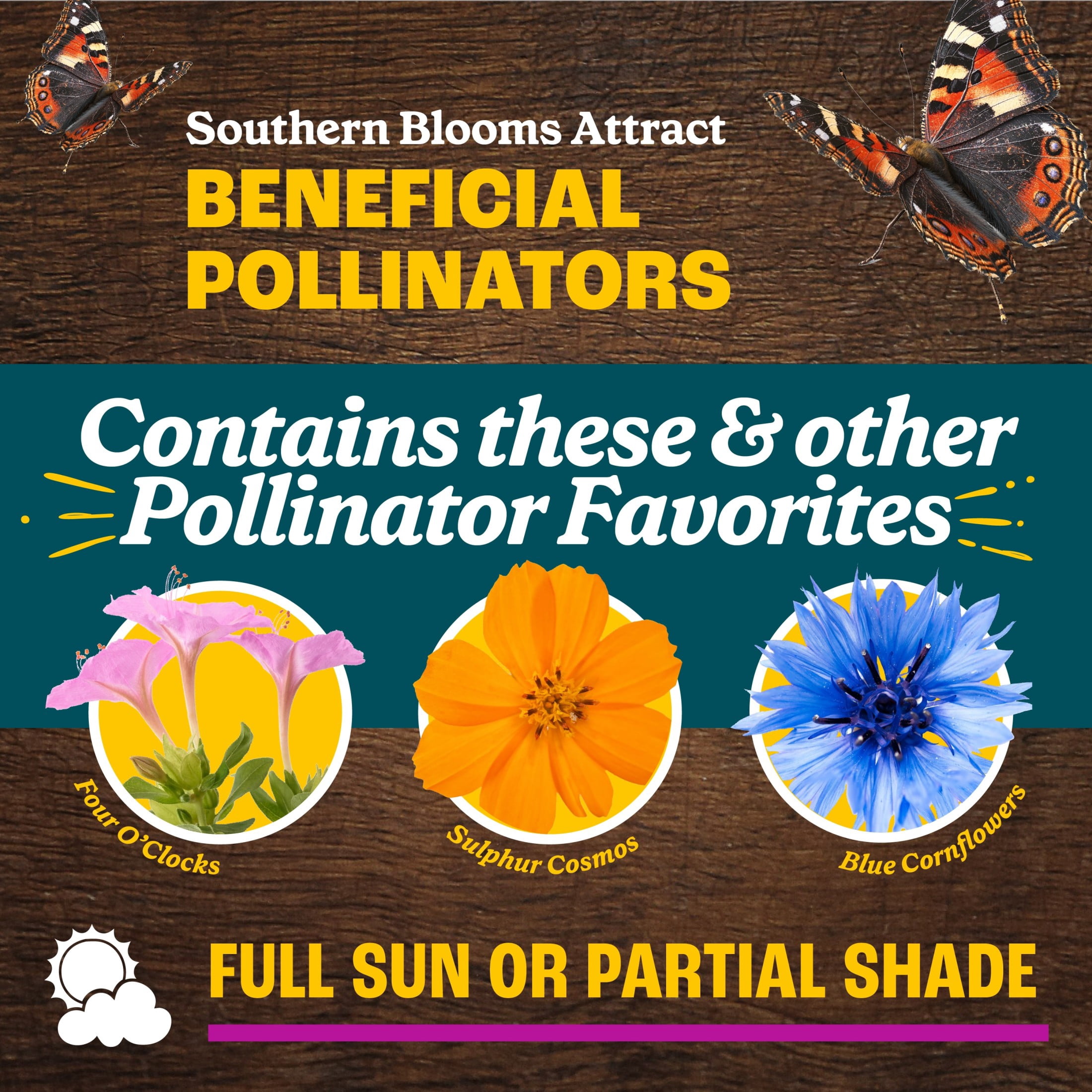 Pennington Wildflower Seed Mix, Southern Region Garden Blend, 32 oz, Annuals and Perennials