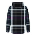 thumbnail image 4 of FDGIU 2025 Men's Hooded Flannel Shirt - Button Down Plaid Shacket, Fleece Lined Fall Jacket with Pockets, Fall Winter Top, 4 of 5