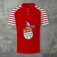 thumbnail image 1 of Adult Men Polo T Shirts Short Sleeve Button Polo Tees Basic Red Men TShirt, 1 of 3