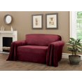 thumbnail image 2 of Innovative Textile Solutions 1-Piece Mason Throw Loveseat Slipcover, Wine, 2 of 4