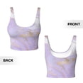 thumbnail image 5 of Picia Lavender Glitter Foil Stripes Sports Bra for Women,Padded Strappy Sports Bras Medium Support Yoga Bra with Removable Cups,Running Yoga Bra-Medium, 5 of 9