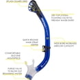 thumbnail image 3 of Cressi Adult Snorkeling Kit, Combo Mask & Dry Snorkel Ikarus Orion, Cobalt, 3 of 7